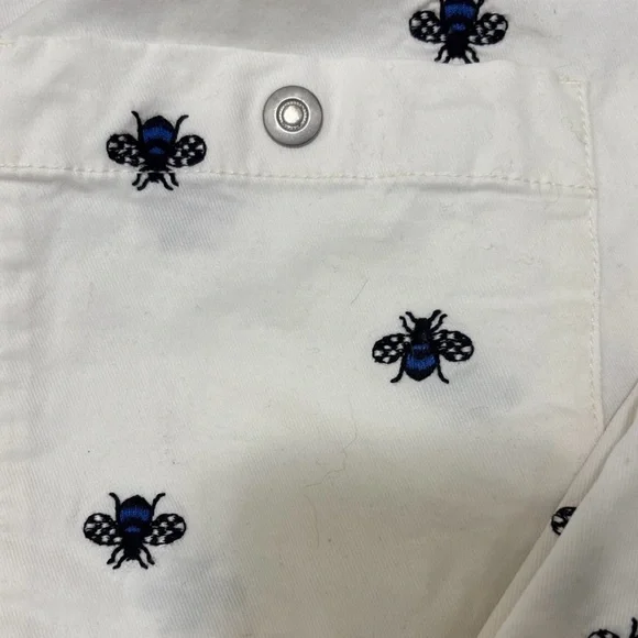 Anthropologie Navy & White Cropped Wide-Leg Pants with Side Stripe - Picture 5 of 8